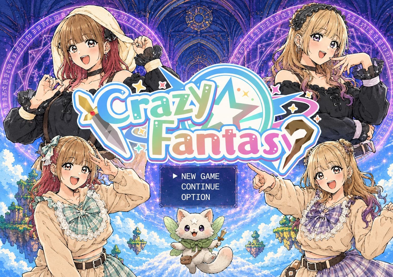 株式会社めしあがレーベルが運営する地下アイドルグループ「CrazyFantasy」のキービジュアル
